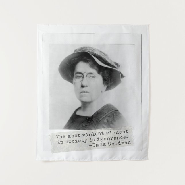 Tapiz Cita de Emma Goldman - Ignorancia - Activismo feme (Anverso)