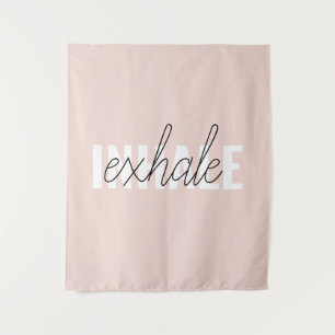 Tapiz Cita de inhalación de inhalación rosada Pastel mod