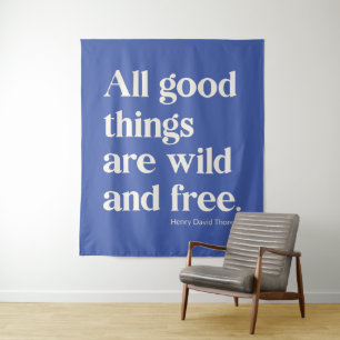 Tapiz Cita de positividad Inspiradora salvaje y libre