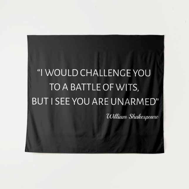 Tapiz Cita de Shakespeare - Batalla de Ingenio (Anverso (horizontal))