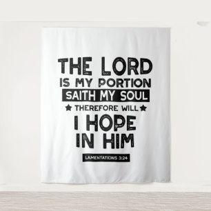Tapiz Citas de Lamentaciones 3:24 El Señor es Mi Porción