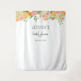 Tapiz Citrus Floral Bridal Shower Backdrop Recinto fotog