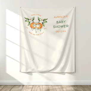 Tapiz Citrus naranja dos pequeñas ciudades gemelas Baby