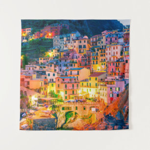 Tapiz Ciudad pintoresca de Manarola, en la provincia de