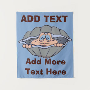 Tapiz Clam, Oyster Bar, añadir texto, Tapestry