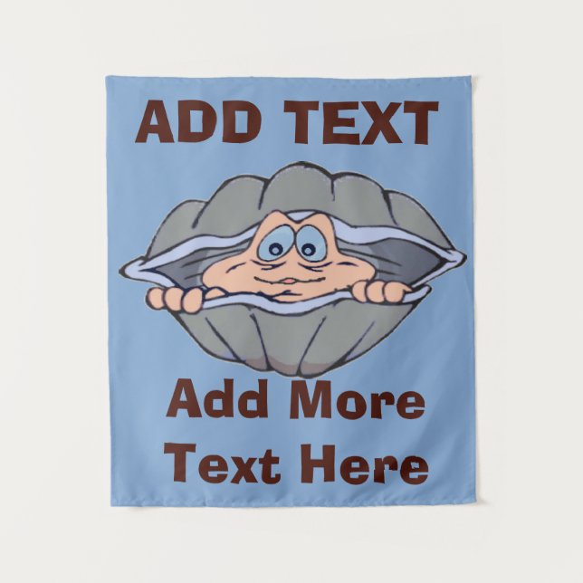 Tapiz Clam, Oyster Bar, añadir texto, Tapestry (Anverso)