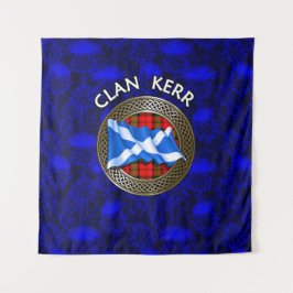 Tapiz Clan Baird Tartan Knot & Flag
