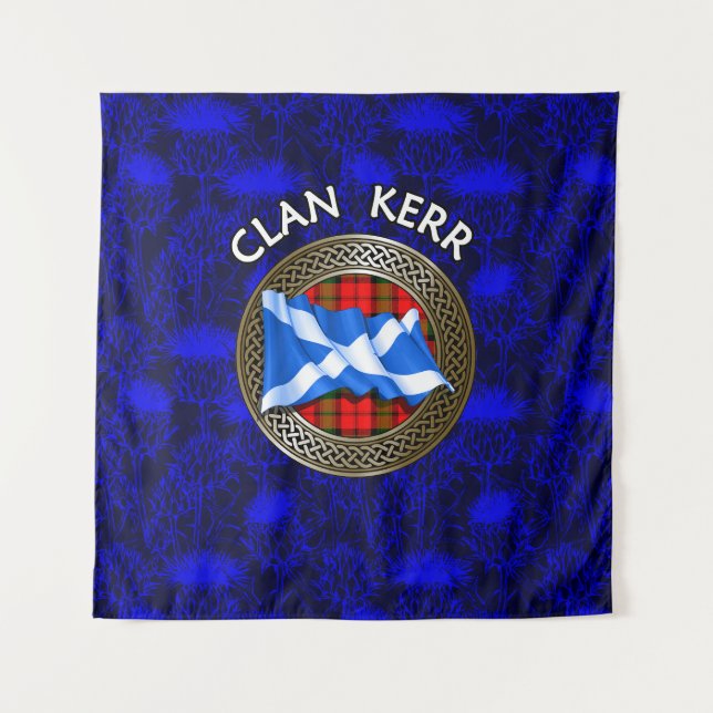 Tapiz Clan Baird Tartan Knot & Flag (Anverso)