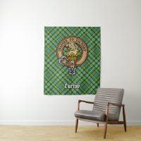 Clan Currie Lion Escudo sobre Tartán