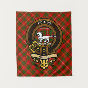 Tapiz Clan escocés Bruce Badge y Escudo   Escudo de arma