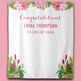 Tapiz Clase Luau De Graduación Aloha De Fondo 2024