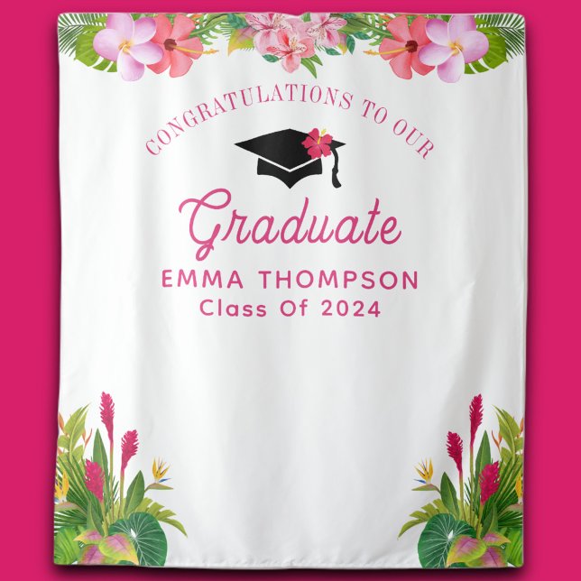 Tapiz Clase Luau De Graduación Aloha De Fondo 2024 (Subido por el creador)