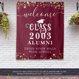 Tapiz Clase Reunión Maroon Clase de bienvenida Alumnado