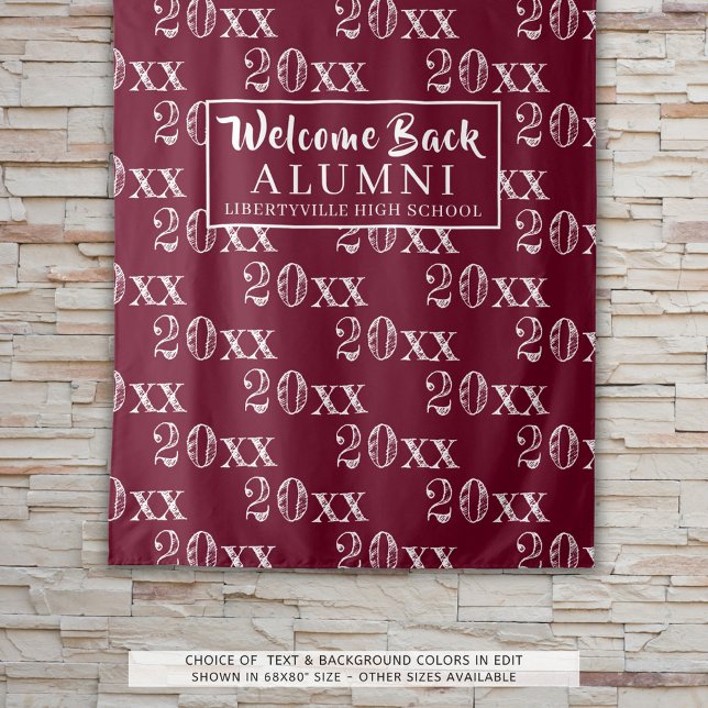 Tapiz Clase Reunion Year Maroon Background Photo Prop (Subido por el creador)