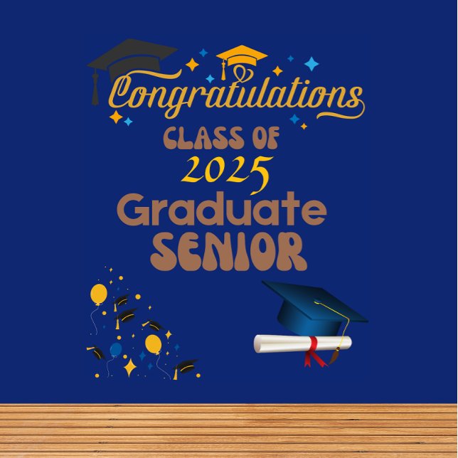 Tapiz Clase Superior Azul de Graduación 2025 (Subido por el creador)