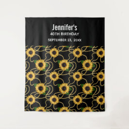 Tapiz Clásicos girasoles amarillos Cumpleaños patrón ele