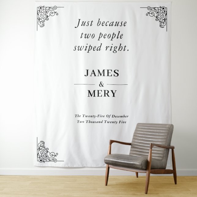 Tapiz Classic Monogram Elegant Border Wedding (In situ)