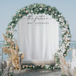 Tapiz Classic The Future Mrs Bridal Shower Backdrop<br><div class="desc">A tus invitados les encantará esta hermosa bandera mínima. Incluye la frase "los futuros mrs" con la opción de personalizar el fondo con su futuro apellido y fecha! ¡Esto también hace un gran honor para el boda!</div>