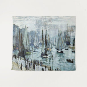 Tapiz Claude Monet, barcos de pesca que salen del puerto