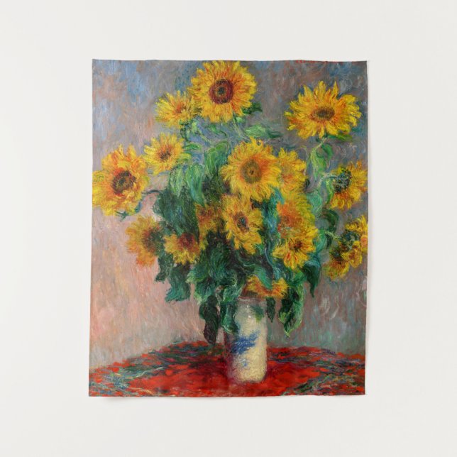 Tapiz Claude Monet - Bouquet de girasoles (Anverso)