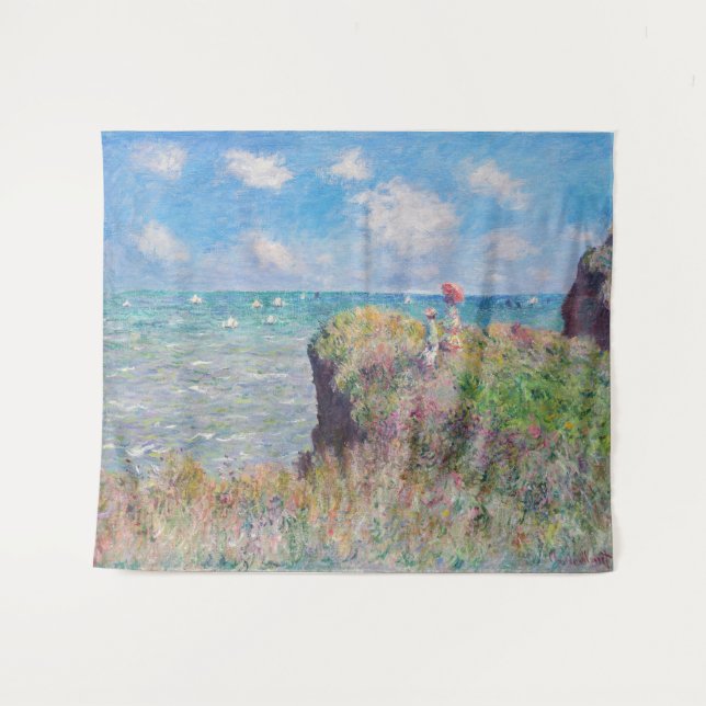 Tapiz Claude Monet - Camino acantilado en Pourville (Anverso (horizontal))