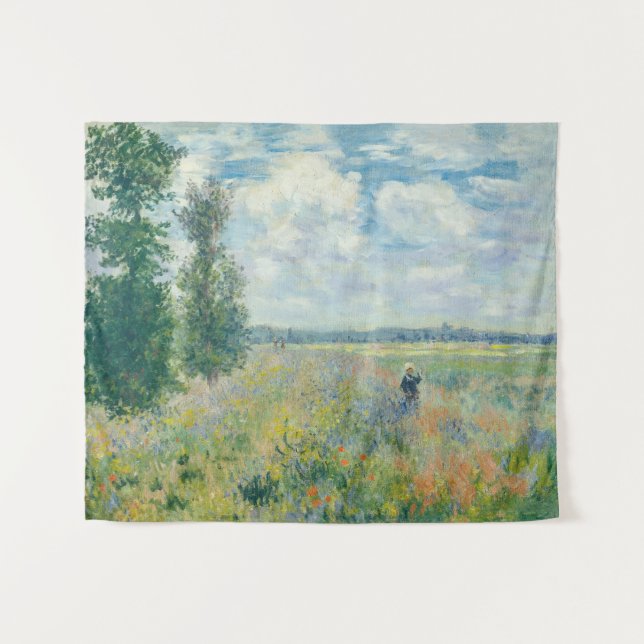 Tapiz Claude Monet - Campos de amapola cerca de Argenteu (Anverso (horizontal))