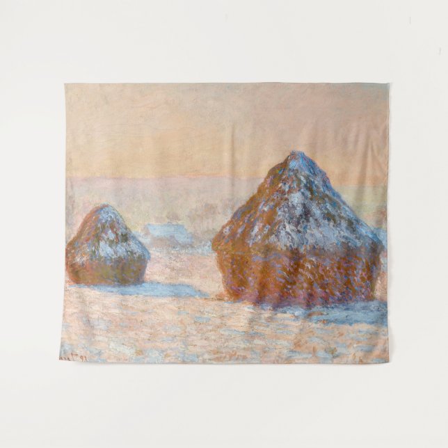 Tapiz Claude Monet - Causas de nieve, efecto Nieve, maña (Anverso (horizontal))