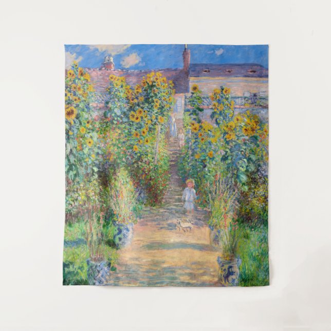 Tapiz Claude Monet - El jardín del artista en Vetheuil (Anverso)