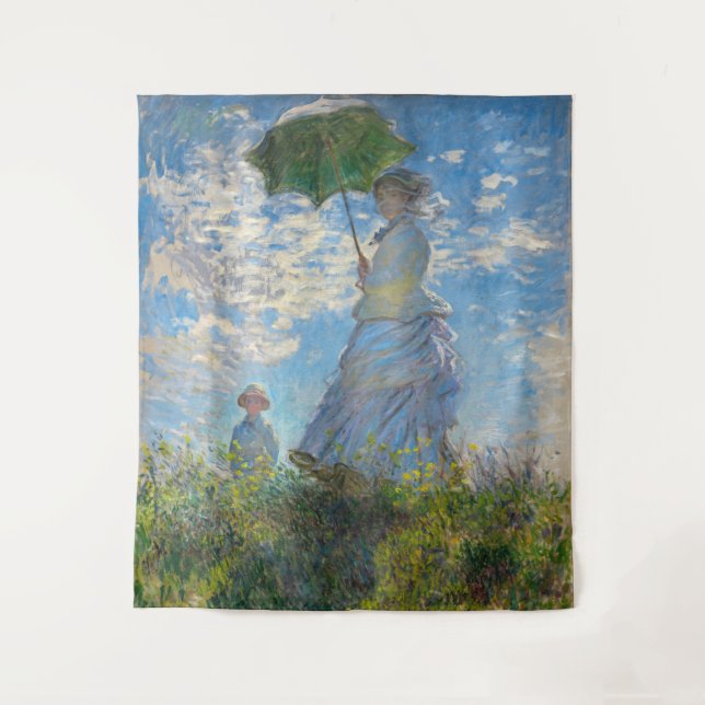 Tapiz Claude Monet - El paseo, mujer con sombrilla (Anverso)