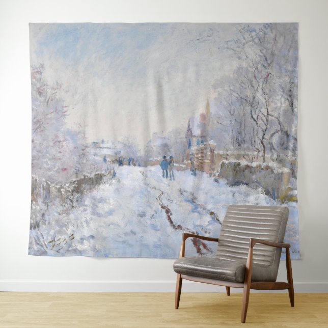 Tapiz Claude Monet - Escena de nieve en Argentina (In situ (horizontal))