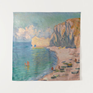 Tapiz Claude Monet - Etretat: Playa y Falaise d'Amont