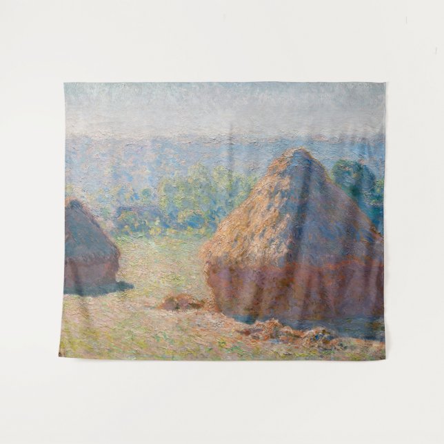Tapiz Claude Monet - Haystacks, fin de verano (Anverso (horizontal))