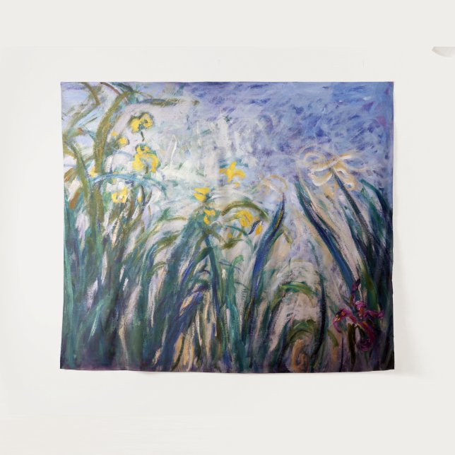 Tapiz Claude Monet - Irlandeses amarillos y morados (Anverso (horizontal))