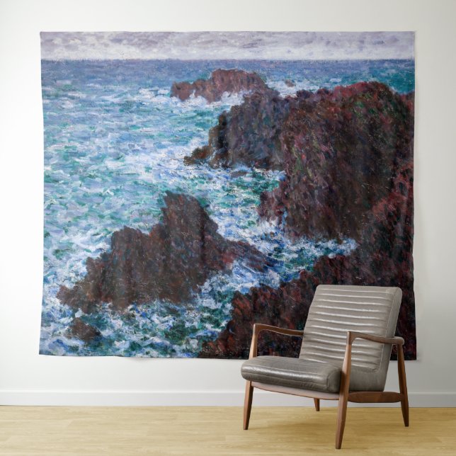 Tapiz Claude Monet - Las rocas en Belle-Ile, Costa Salva (In situ (horizontal))