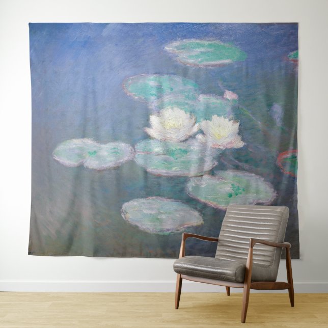 Tapiz Claude Monet - Lilies de agua, efecto nocturno (In situ (horizontal))