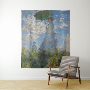 Tapiz Claude Monet Mujer con un Paraguas Arte Refinado