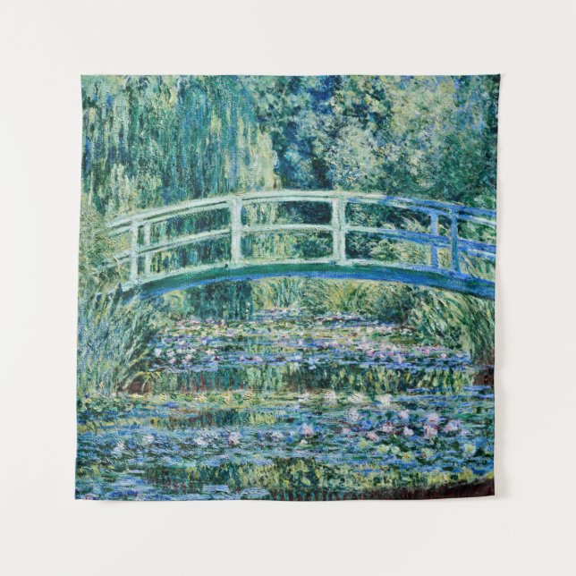 Tapiz Claude Monet - Nieves Y Puente Japonés (Anverso)