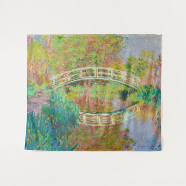 Tapiz Claude Monet - Puente de futbol japonés, Giverny (Anverso (horizontal))