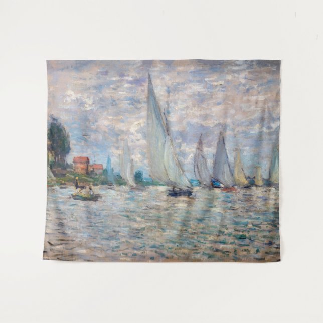 Tapiz Claude Monet - Regata de barcos en Argenteuil (Anverso (horizontal))