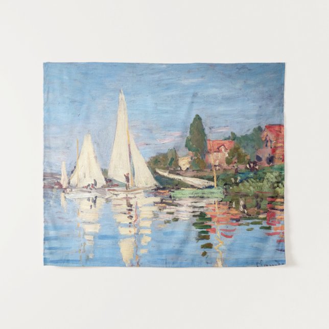 Tapiz Claude Monet - Regattas en Argenteuil (Anverso (horizontal))