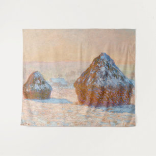 Tapiz Claude Monet - Trigos, Efecto de Nieve, Mañana