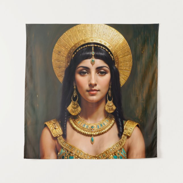 Tapiz Cleopatra arte de retrato de reina egipcio (Anverso)