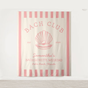 Tapiz Club de bachillerato rosa de la Bachelorette Coast