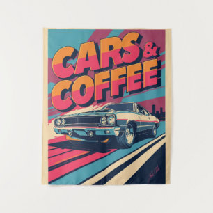 Tapiz coches y café