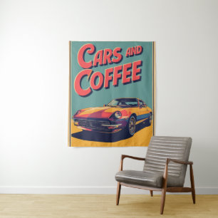 Tapiz coches y café