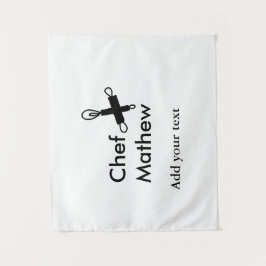 Tapiz Cocina del chef añada nombre de texto hombres pana