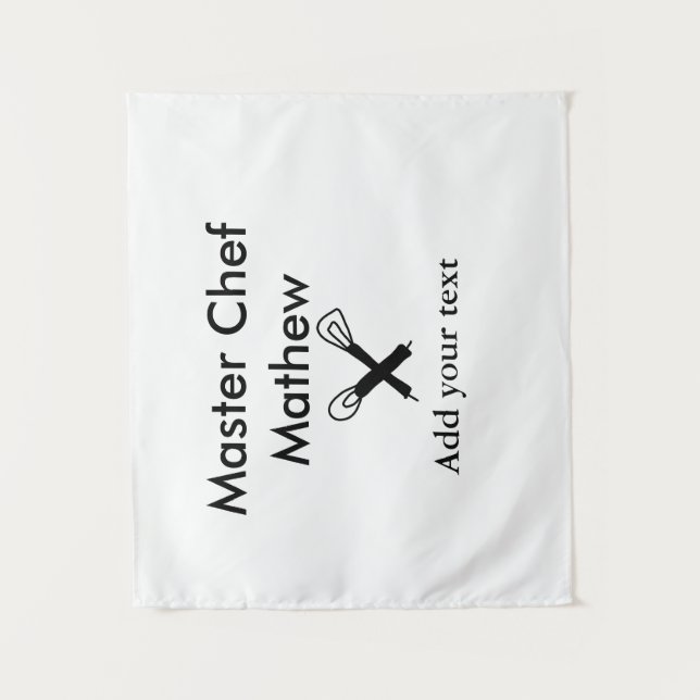 Tapiz Cocina maestra cocinera panadería cocinero agregar (Anverso)