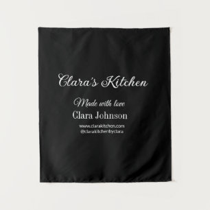 Tapiz cocinero de cocina añade el detalle del nombre del