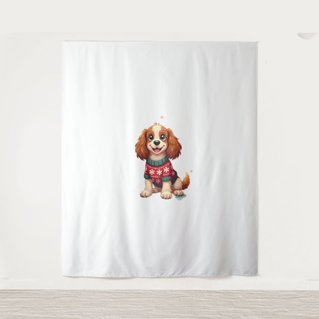 Tapiz Cocker Spaniel Snowflake Glow (Anverso)