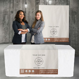 Tapiz Código QR del logotipo de la tienda emergente, cor